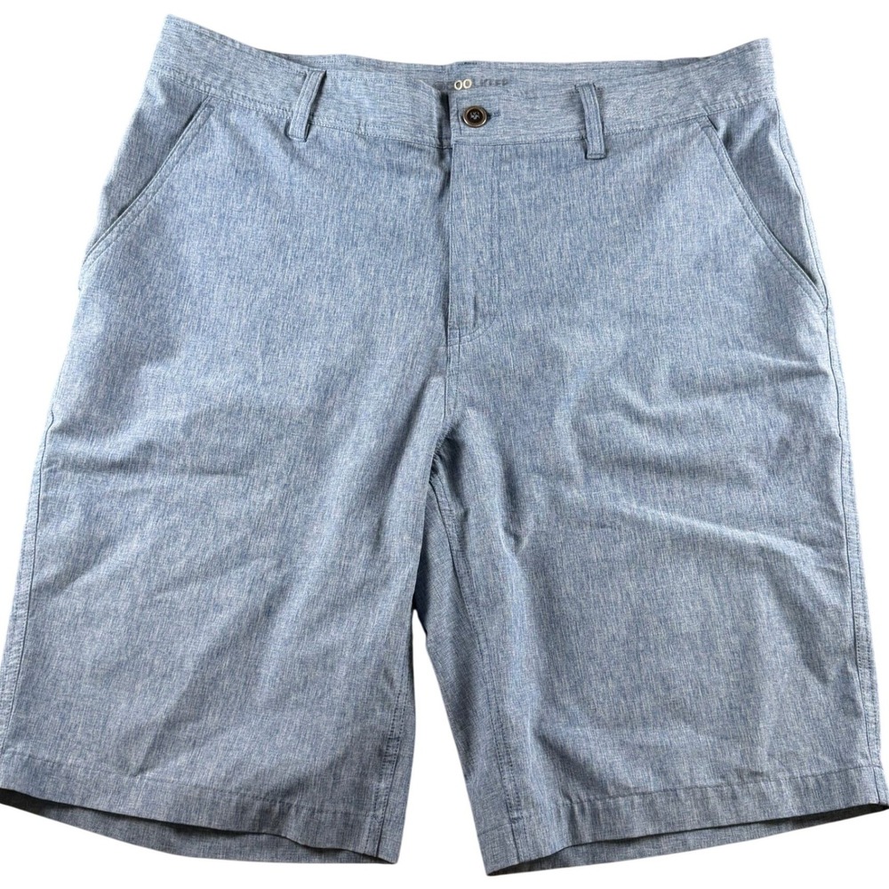 Coolkeep Mens Performance Shorts Blue Heather Stretch Size 36 Golf Casual